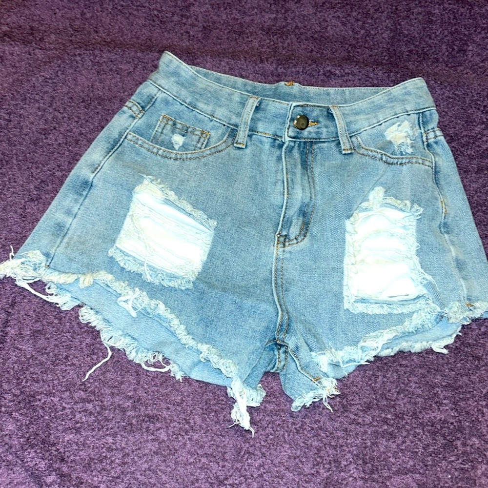Light blue jean short size s only $9